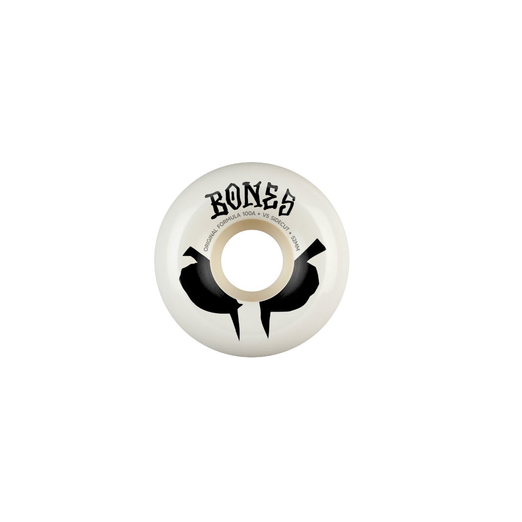 Bones 100'S wheels V5 sidecut 52mm 100A white