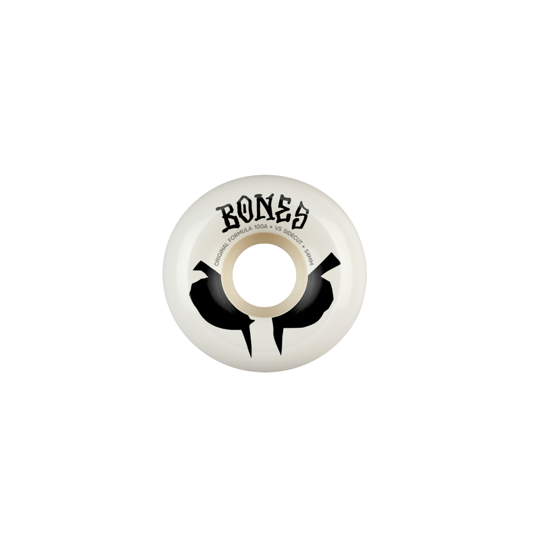 Bones 100'S wheels V5 sidecut 54mm 100A white