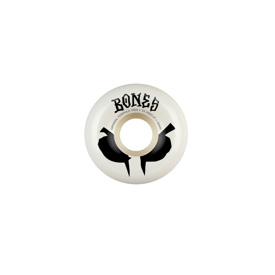 Bones 100'S wheels V5 sidecut 55mm 100A white