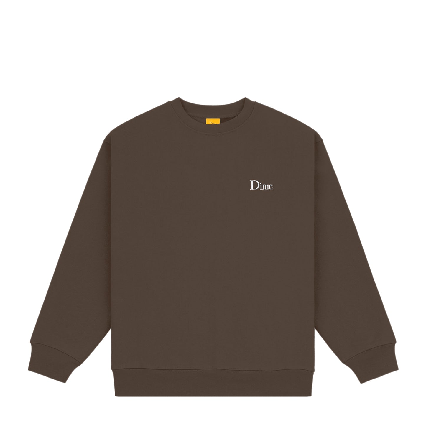 Dime crewneck Classic Small Logo driftwood