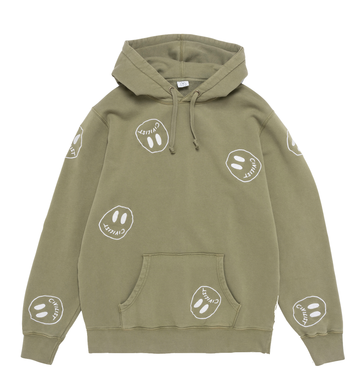 Civilist All Over Smiley hood olive