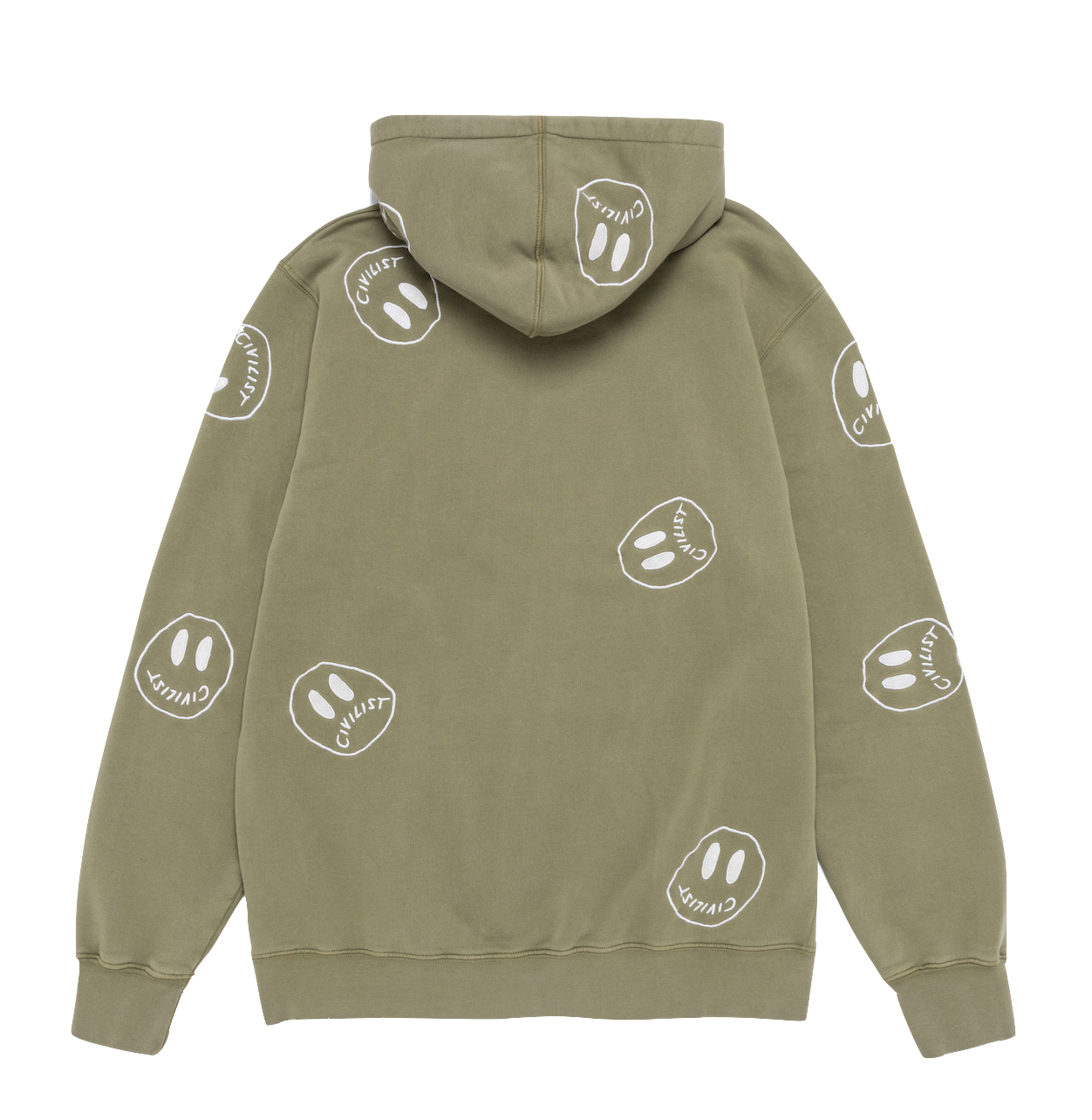 Civilist All Over Smiley hood olive