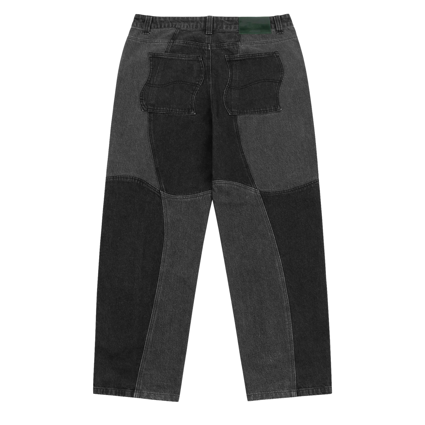 Dime Blocked Relaxed Denim pant black washed