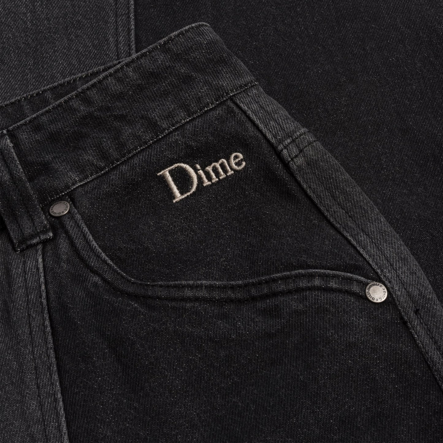 Dime Blocked Relaxed Denim pant black washed