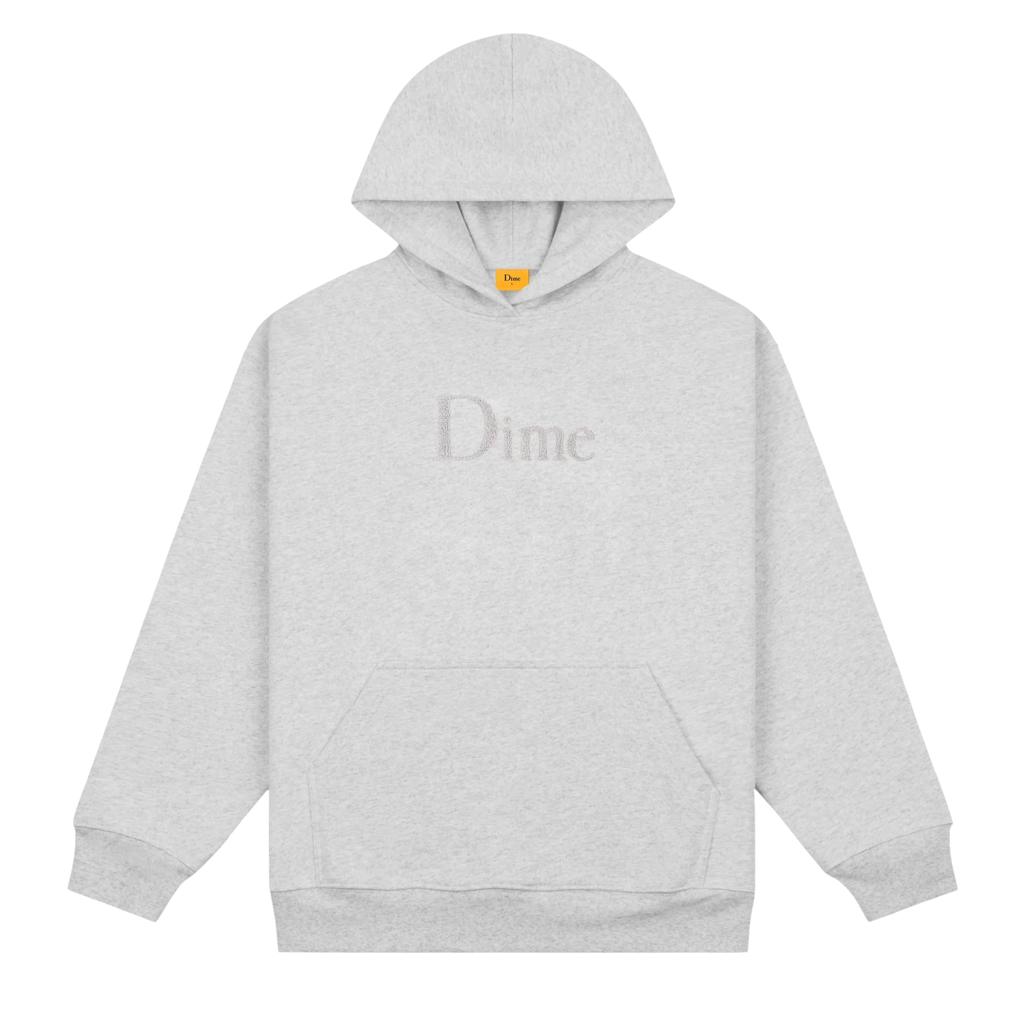 Dime Classic Chenille Logo hoodie heather grey