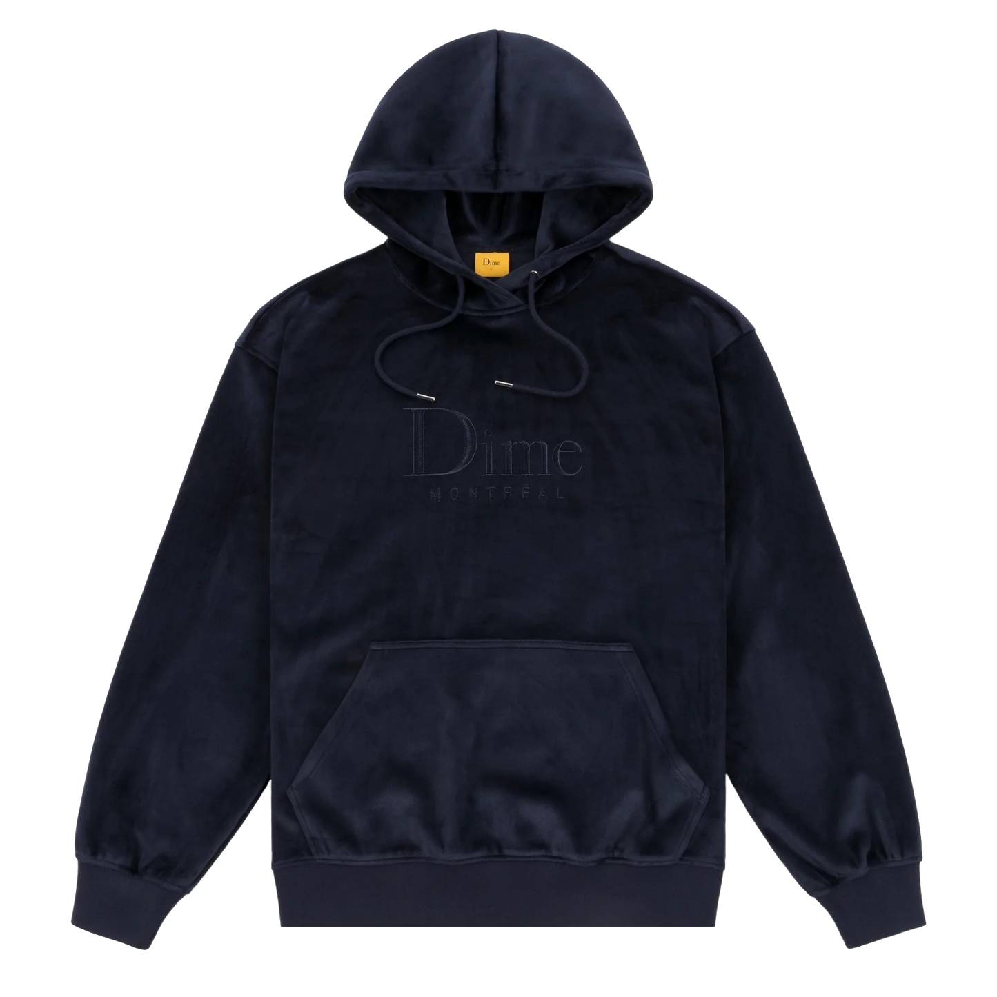 Dime Velour hoodie navy