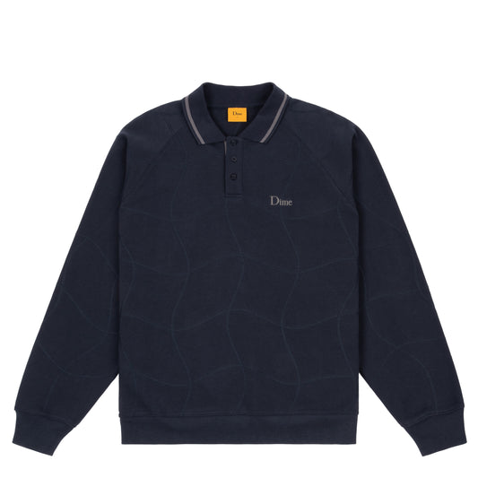 Dime Wave Rugby sweater navy