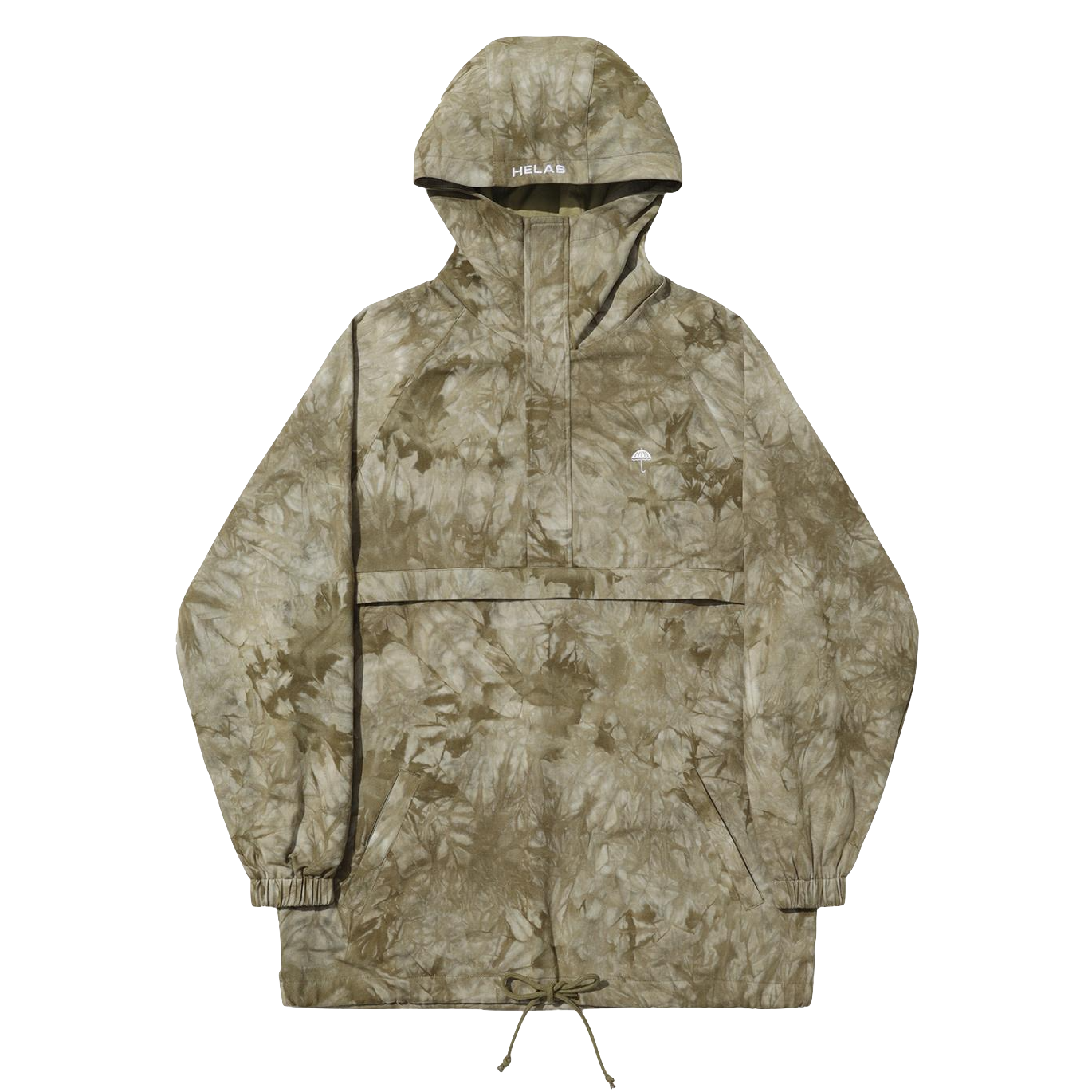 Hélas Tie Camo hooded jacket quarter zip beige