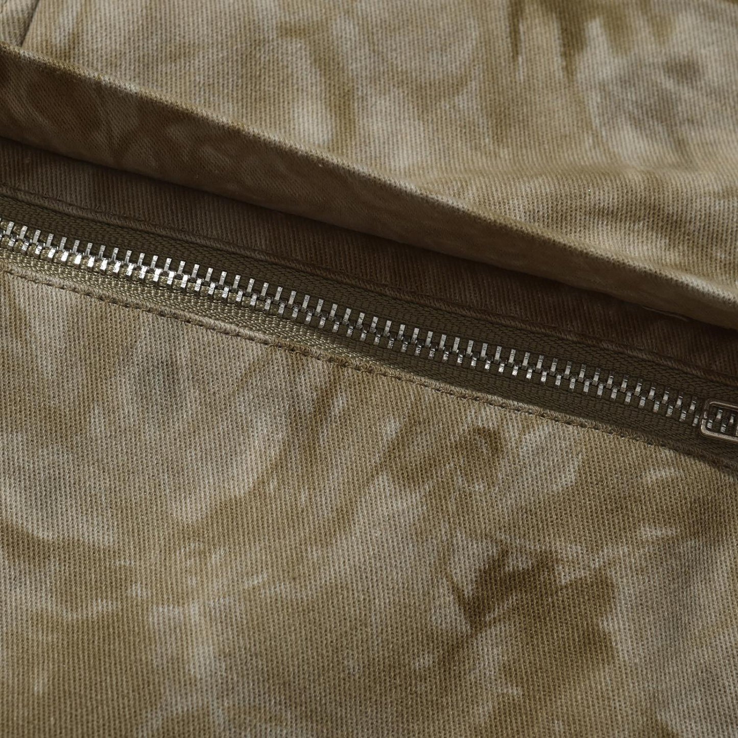 Hélas Tie Camo hooded jacket quarter zip beige