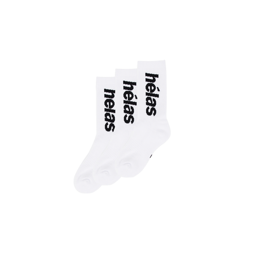 Hélas socks Brand Name white (X3)