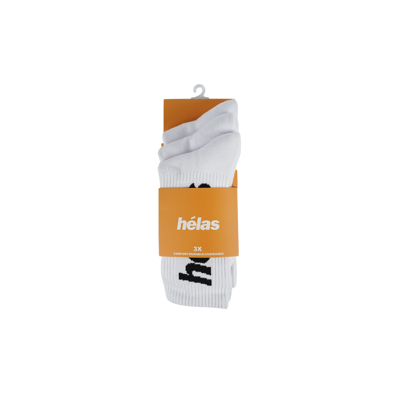 Hélas socks Brand Name white (X3)