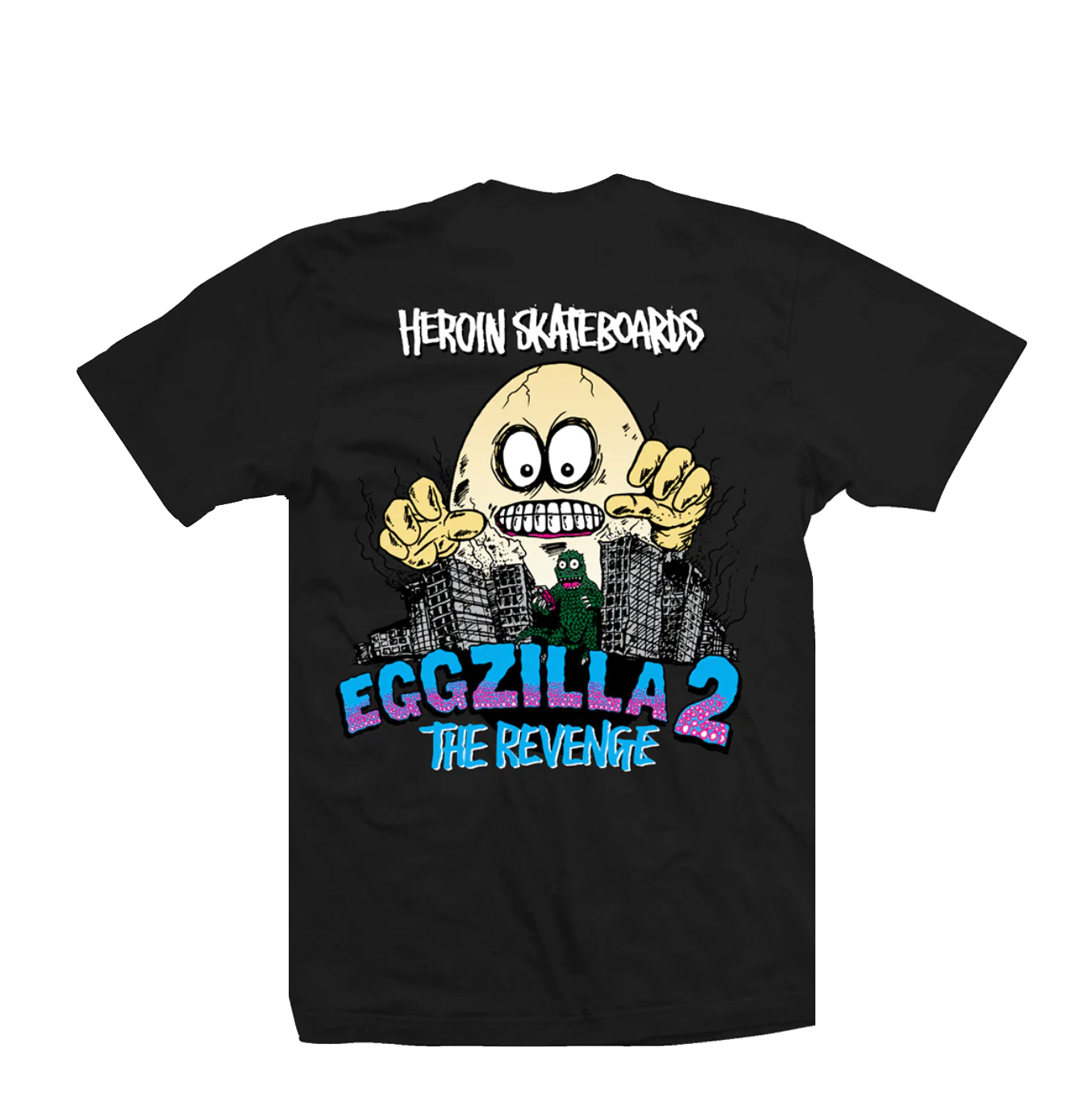 Heroin Eggzilla tee black