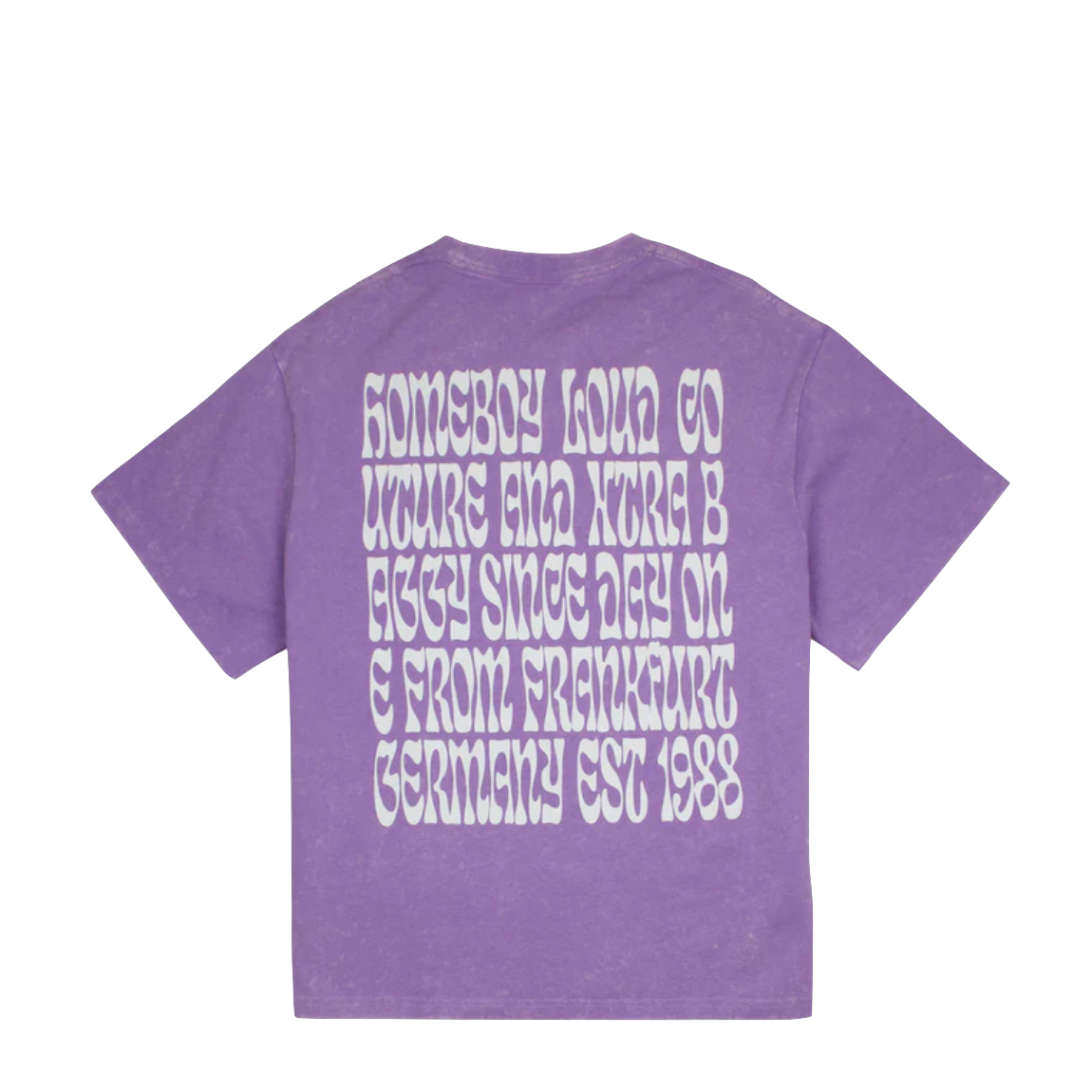 Homeboy Big Text tee washed lilac
