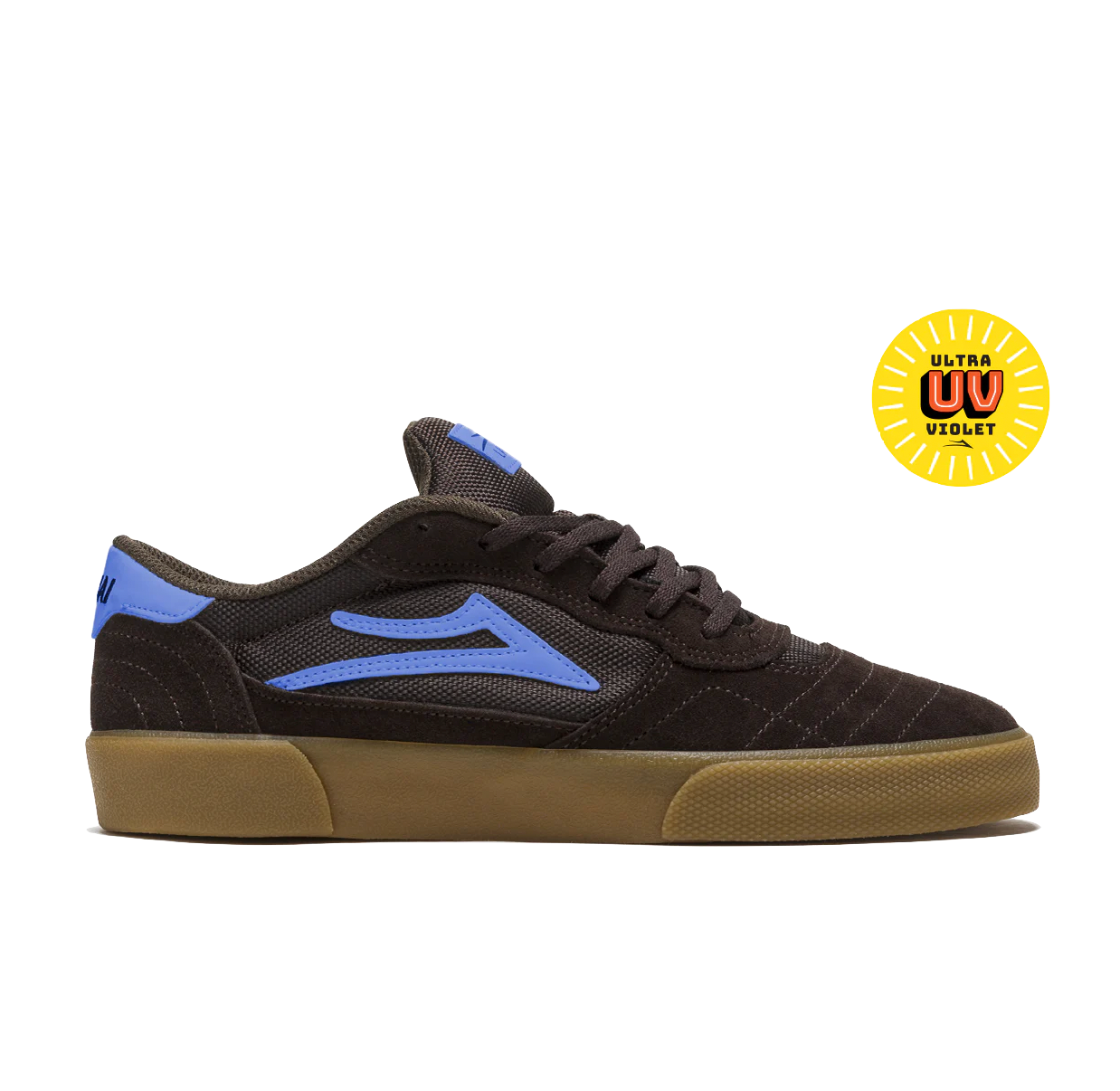 Lakai Cambridge chocolate light blue UV suede