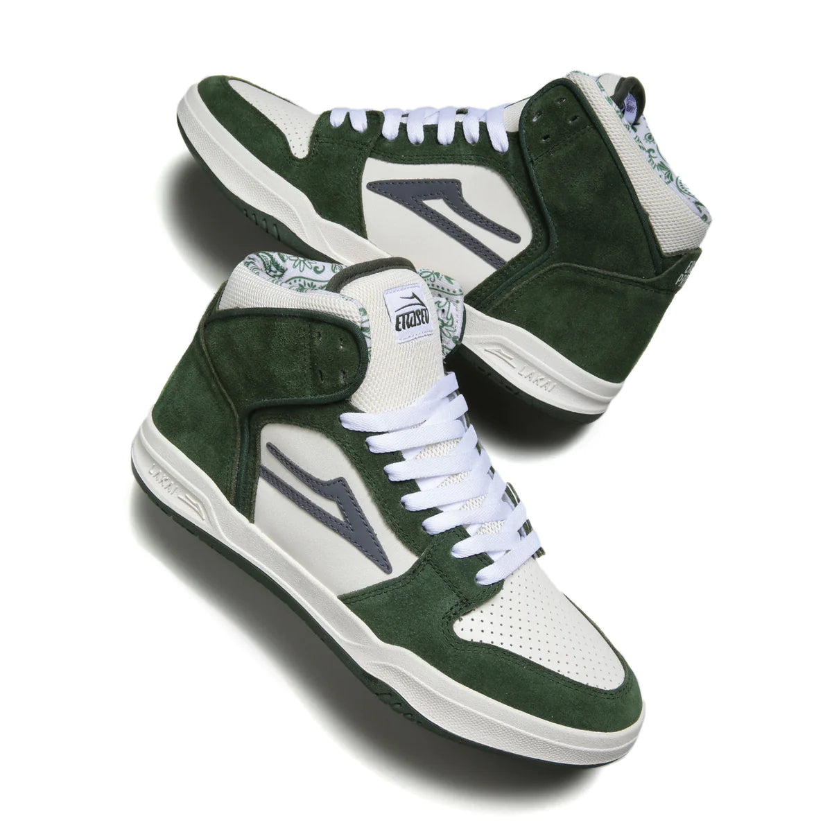 Lakai X Erased Telford green cream suede