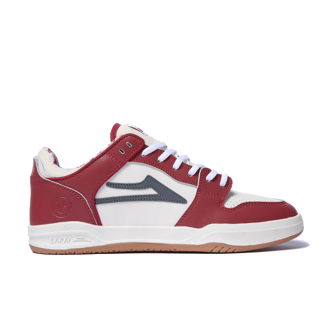 Lakai X Erased Telford low dark red cream leather