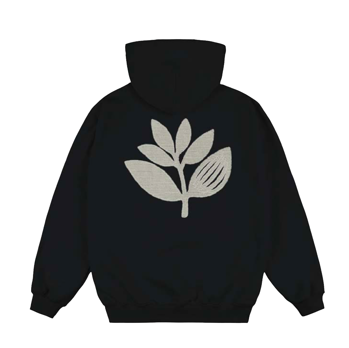 Magenta Cord Plant hoodie black