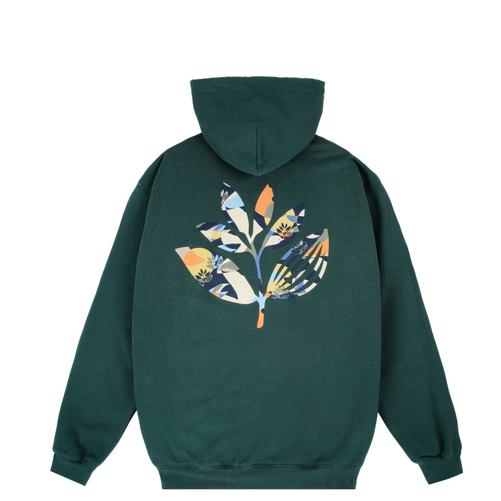 Magenta Dove Plant hoodie forest green
