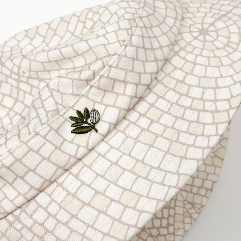 Magenta Mosaic bucket hat natural