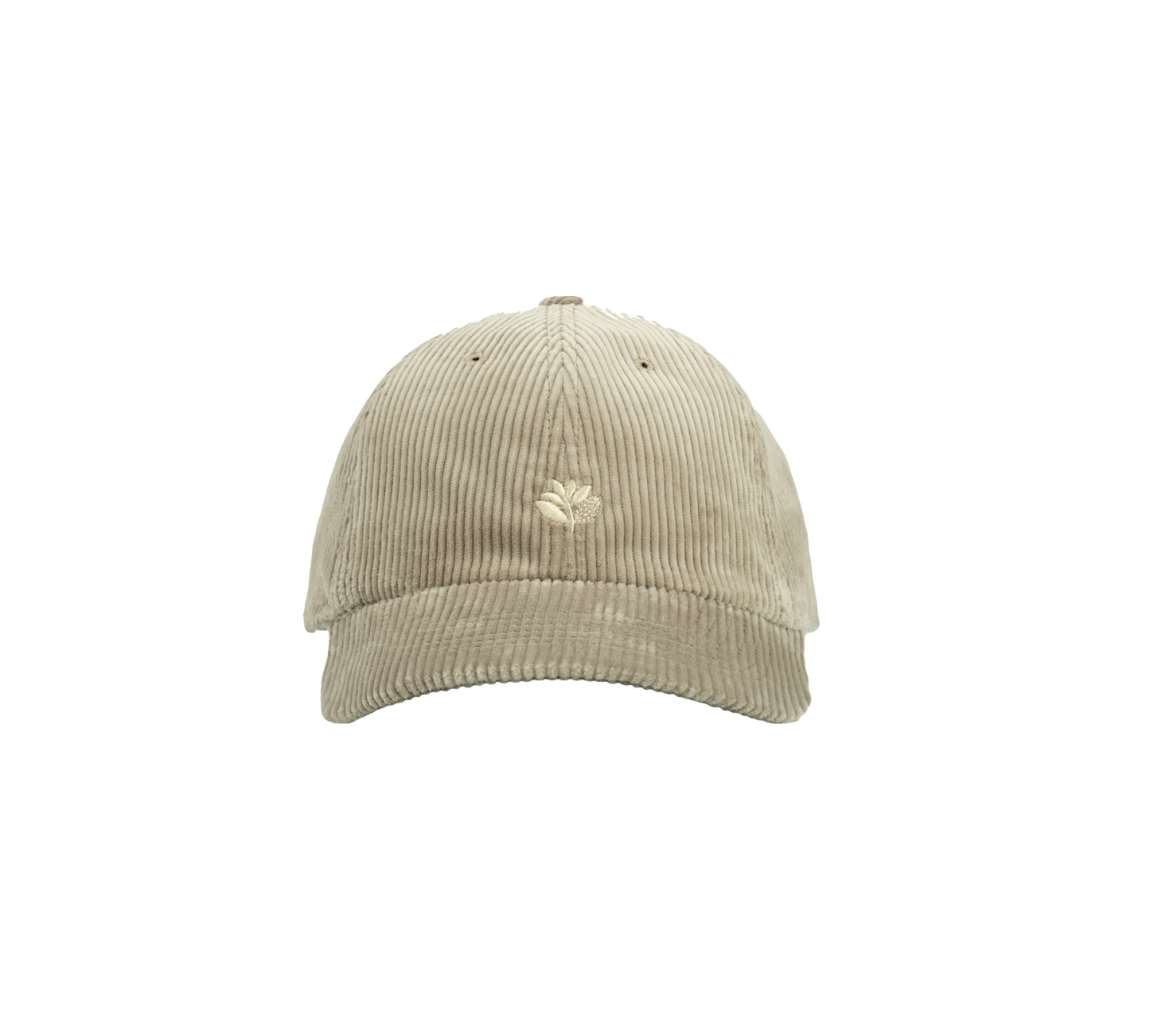Magenta Tonal cord dad hat cap beige