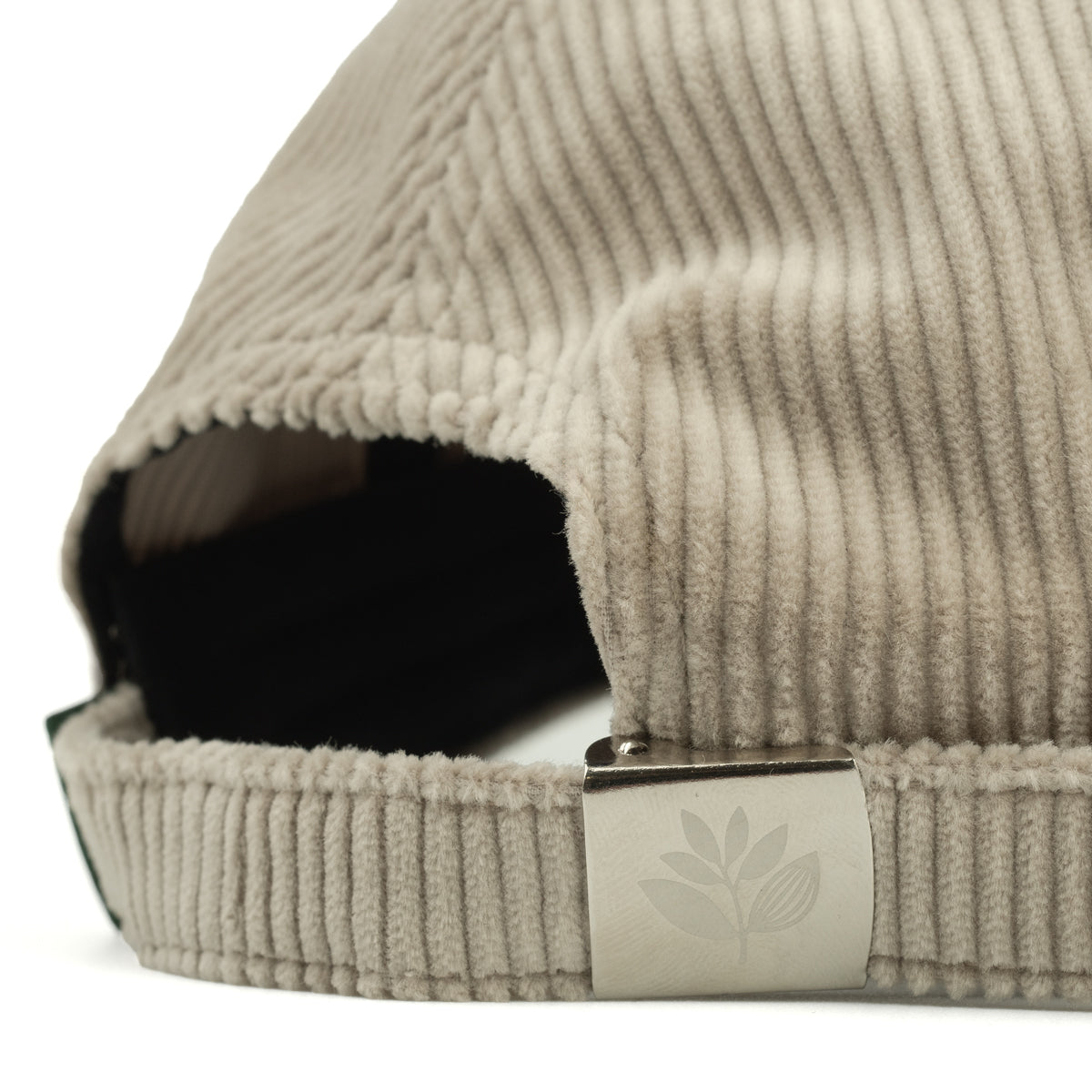 Magenta Tonal cord dad hat cap beige