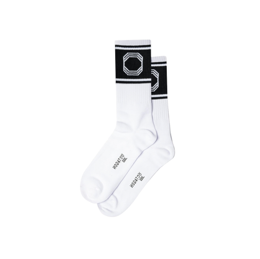 Öctagon socks Block White black