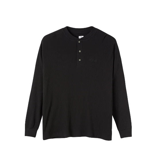 Polar Skate Co tee L/S Rib Henley black