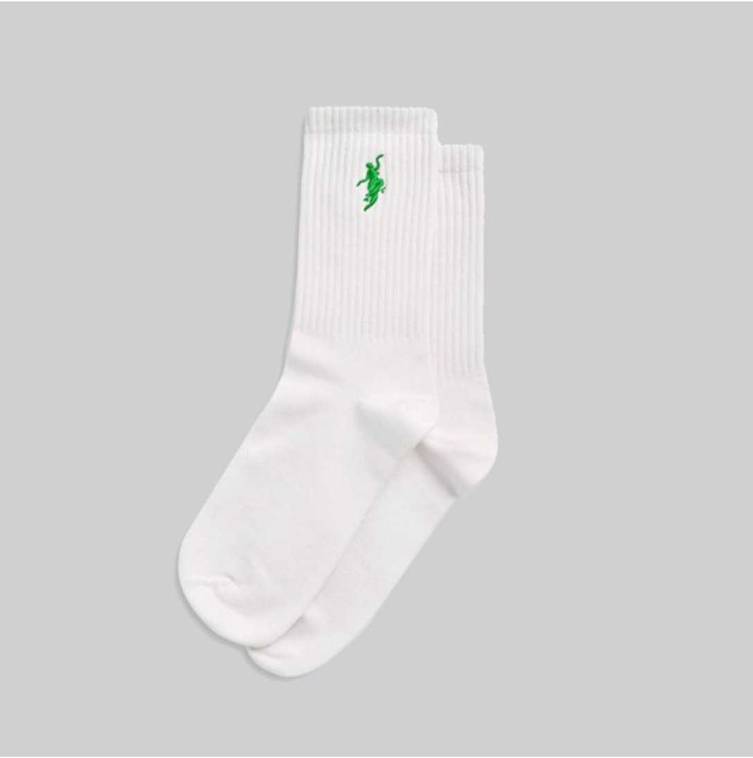 Polar Skate Co No Comply socks white green