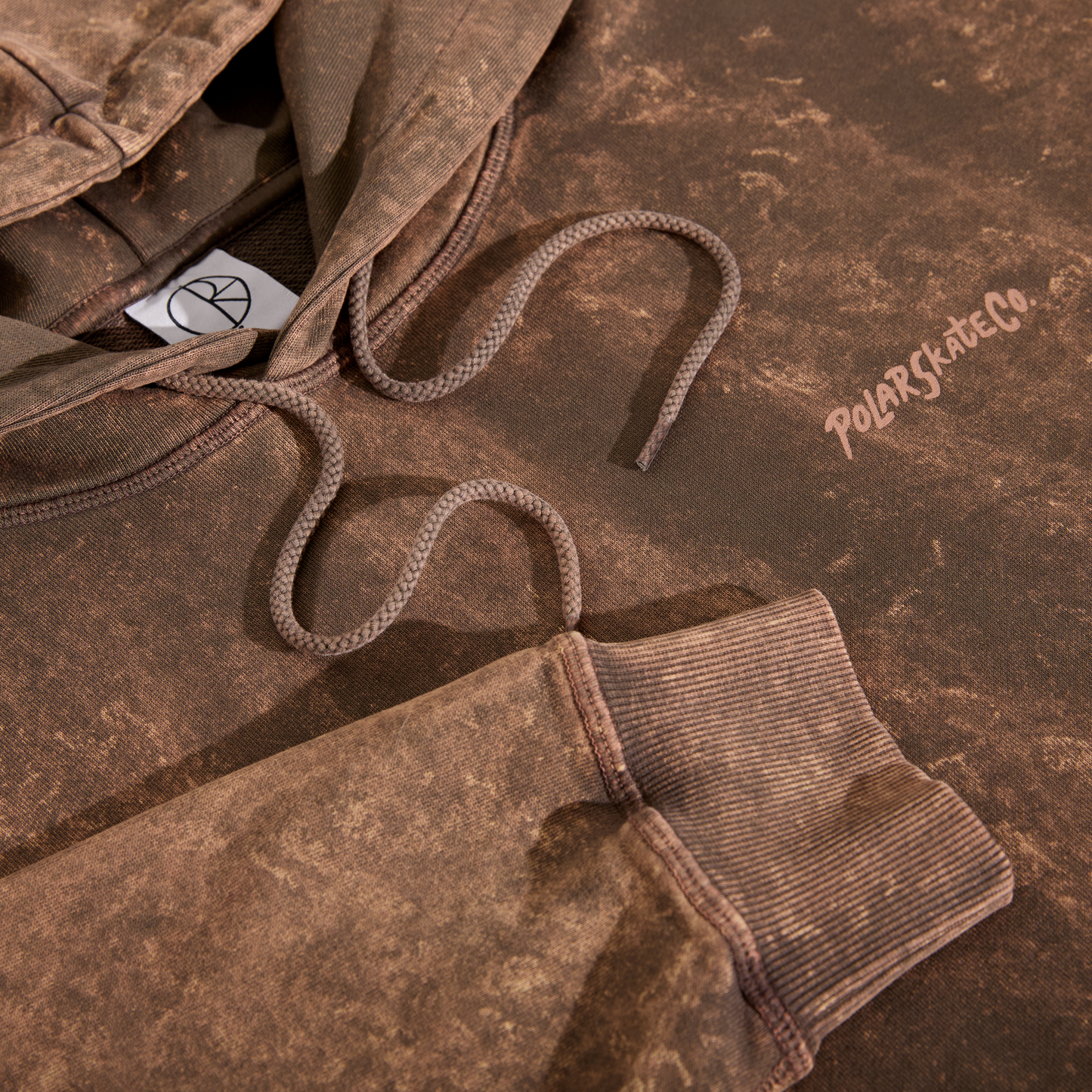 Polar Skate Co Acid Franck hoodie Surf logo brown