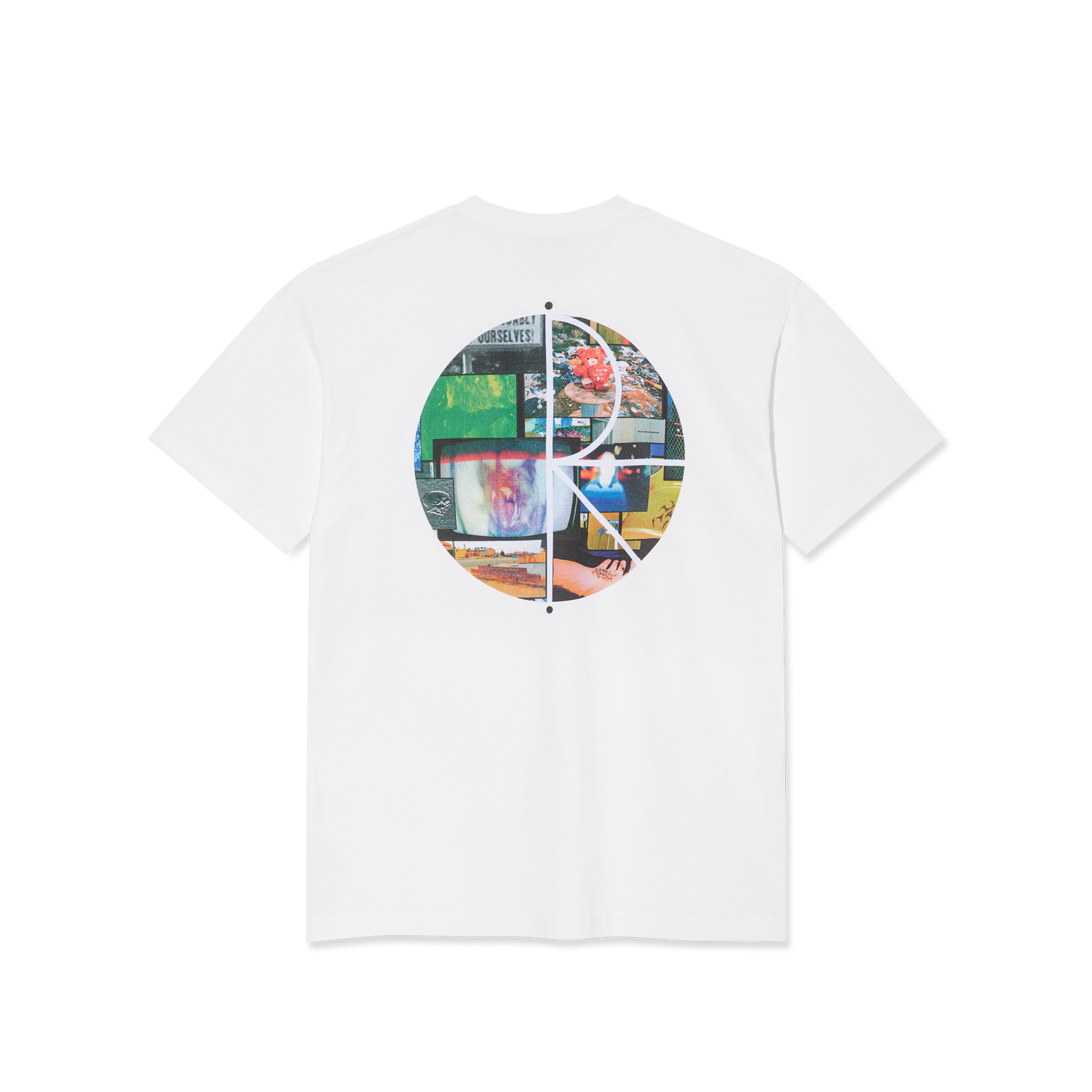 Polar Skate Co Fill Logo tee Ourselves Collage white