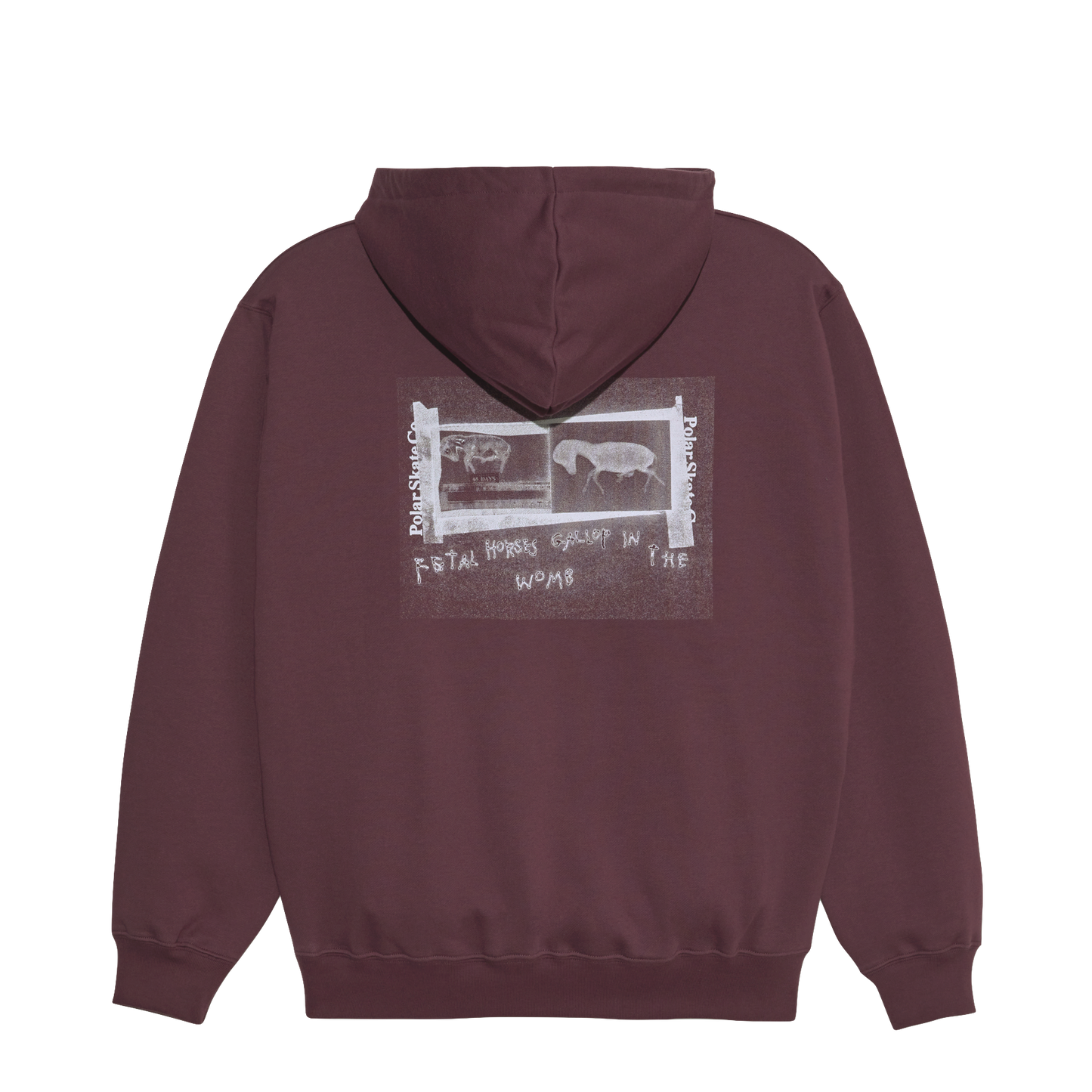 Polar Skate Co Dave hoodie Beautiful Horses plum