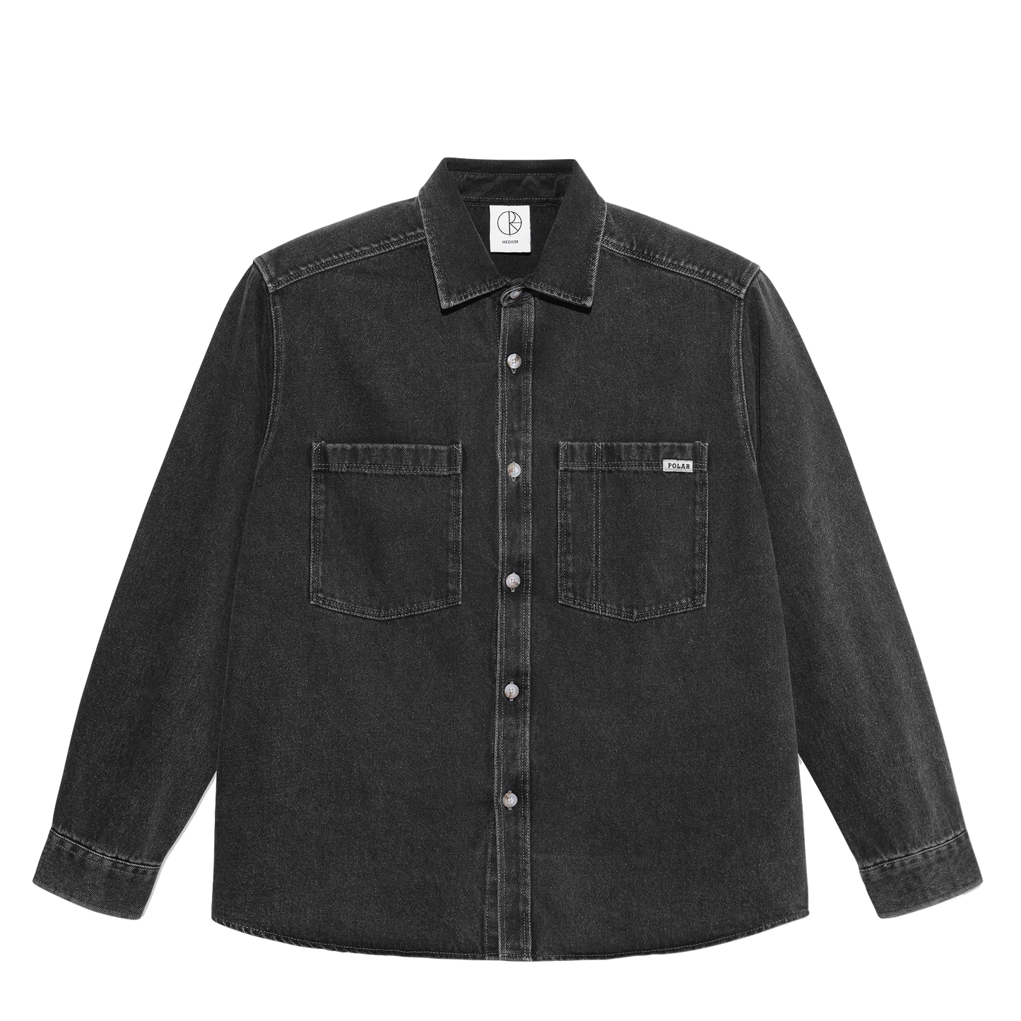 Polar Skate Co Mitchell L/S shirt denim silver black