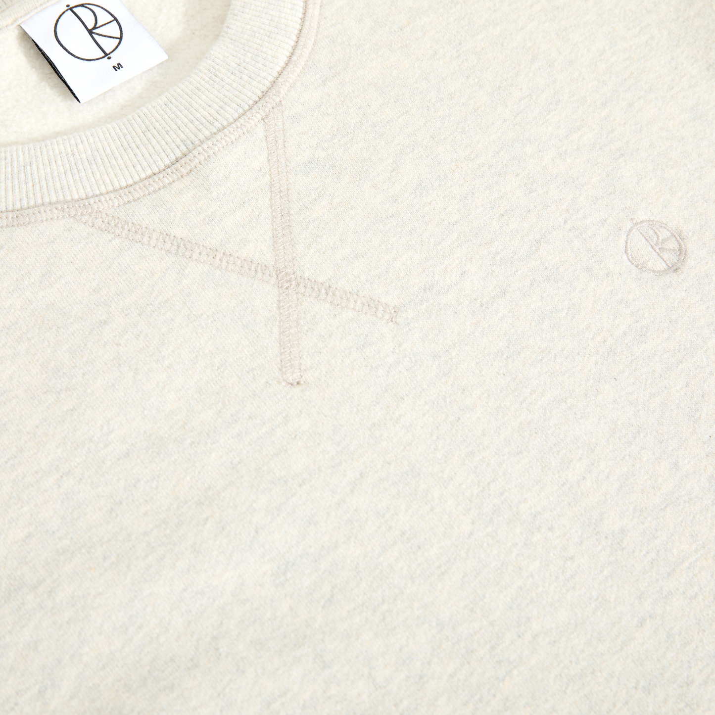 Polar Skate Co Frankie crewneck ivory grey melange