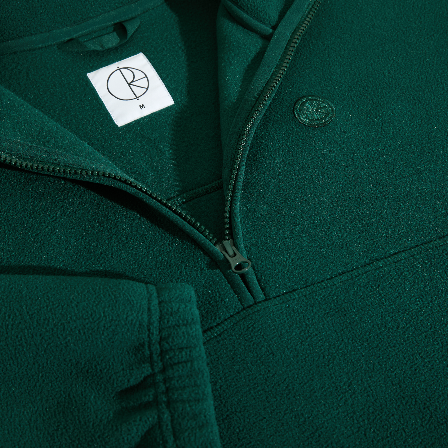 Polar Skate Co Ivan half zip sweatshirt dark emerald