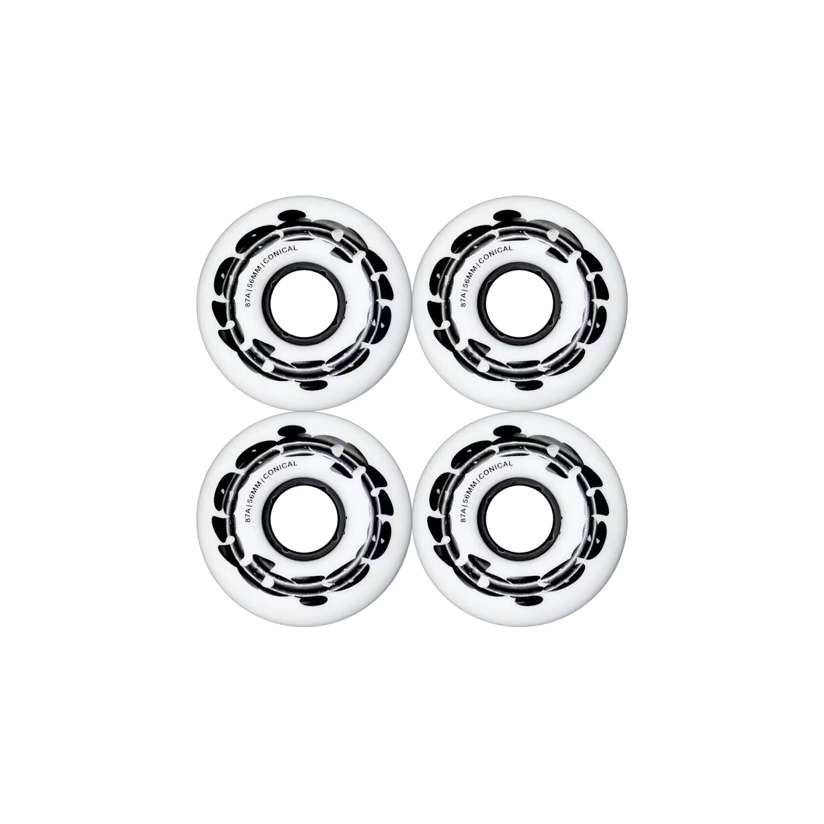 Quasi Stoner wheels conical shape 56mm 87A white