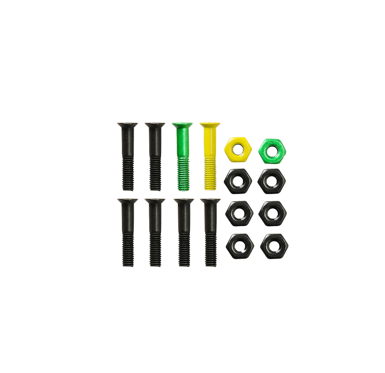 Shake Junt Bolts hardware black green yellow 1"