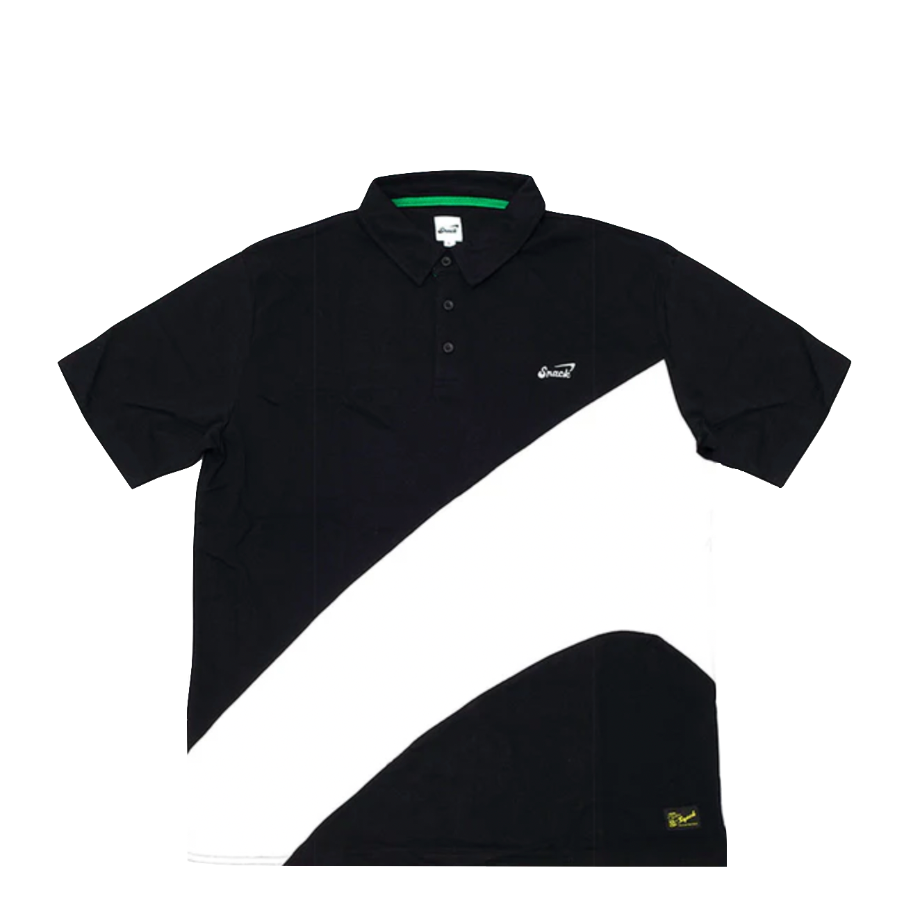 Snack Alive polo black white