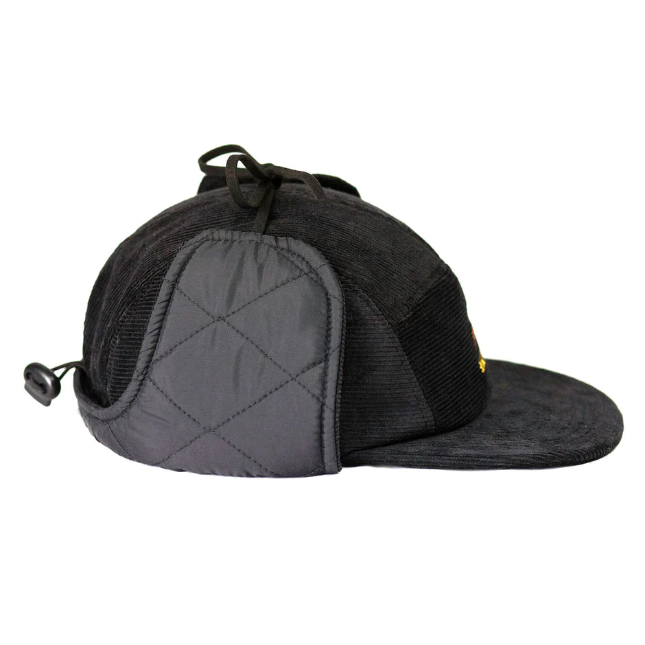 Snack cap Buck Earflap 5 Panel black cord