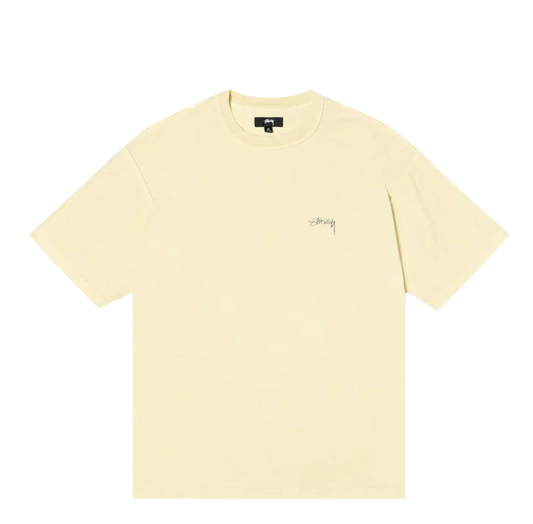 Stüssy Pigment Dyed Inside Out crew pale yellow
