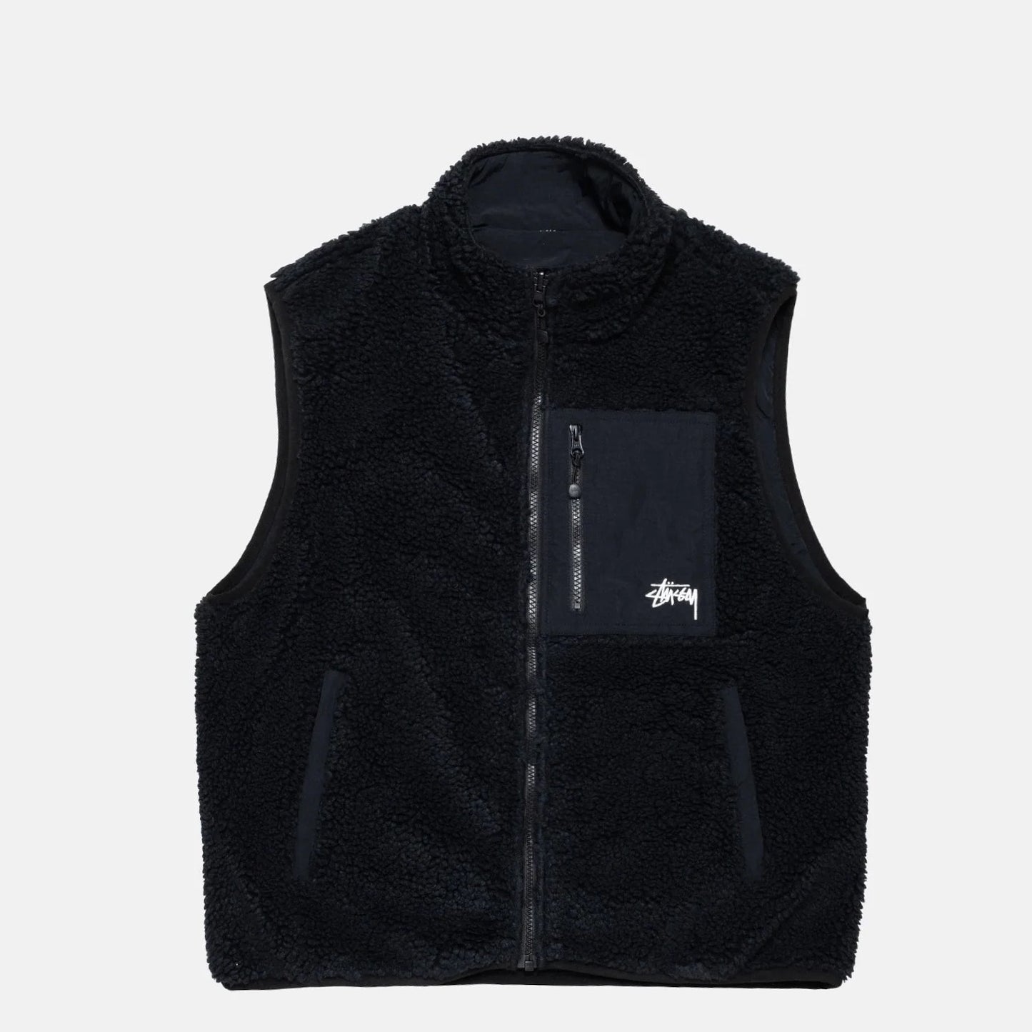 Stüssy Sherpa Reversible Vest black