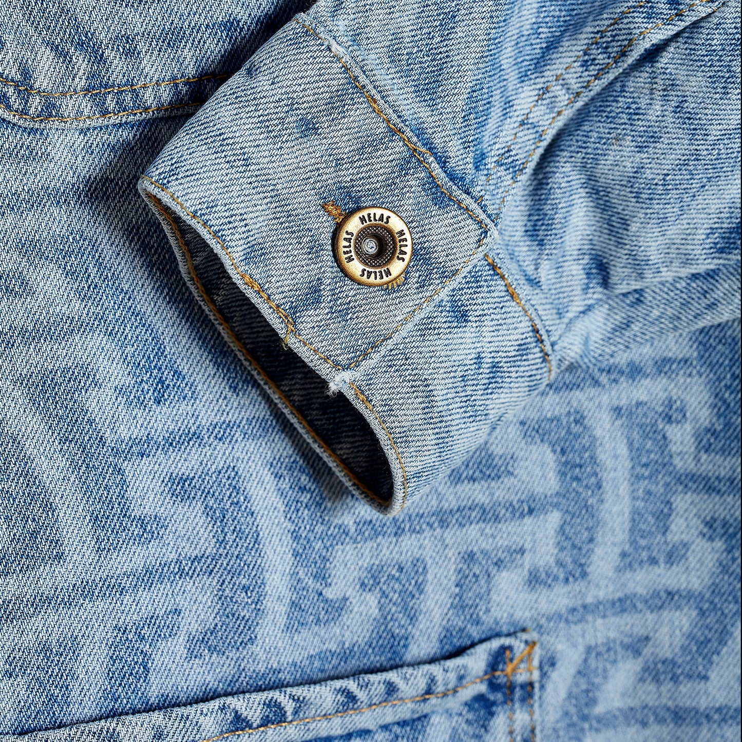 Hélas Wave Denim jacket light blue