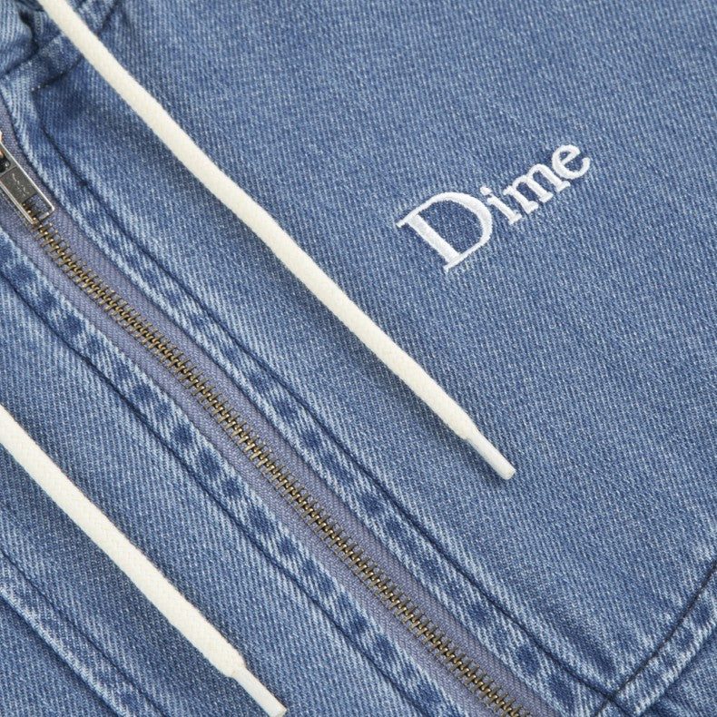 Dime jacket Hooded Denim Bomber light wash