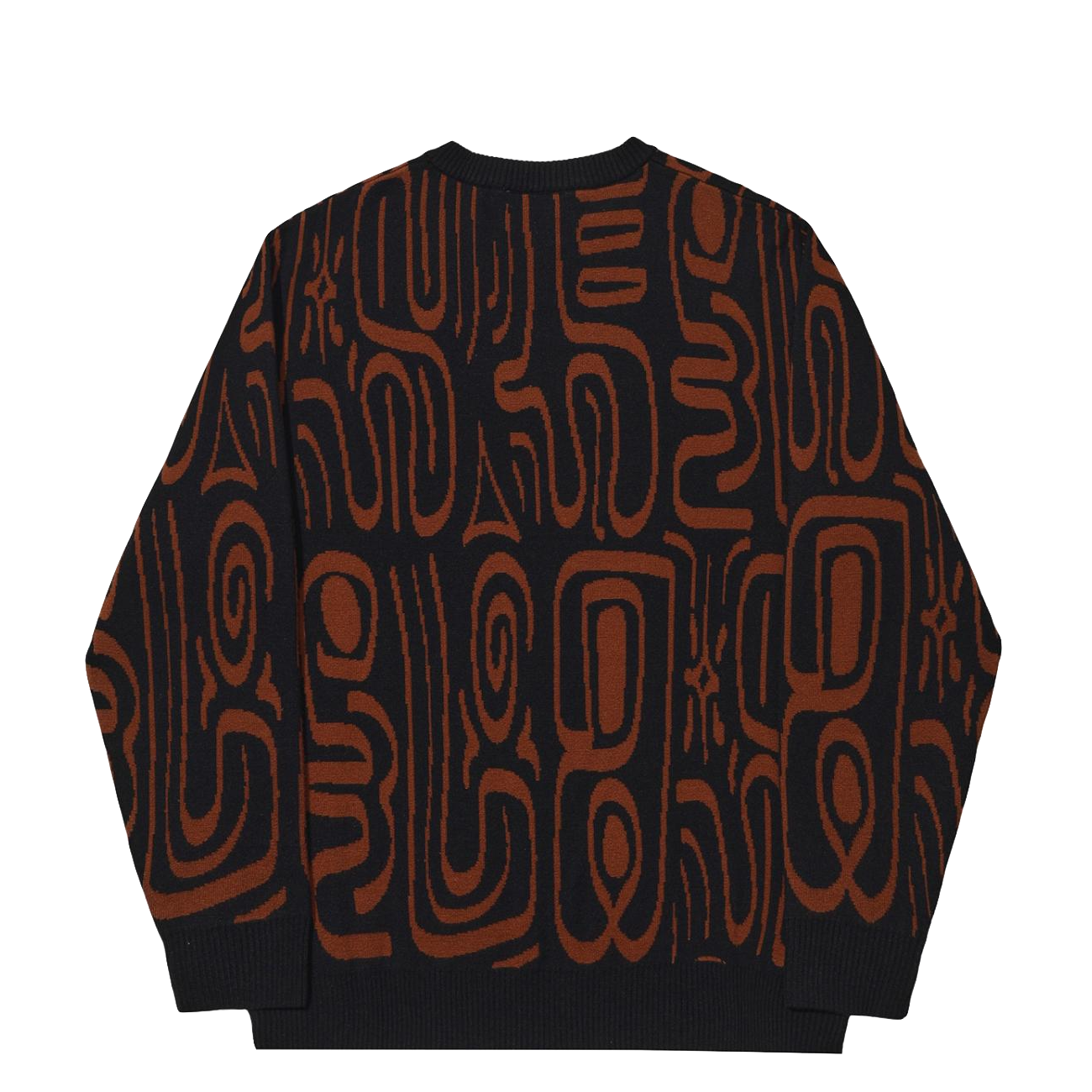 Hélas Abstract crewneck knit black brown