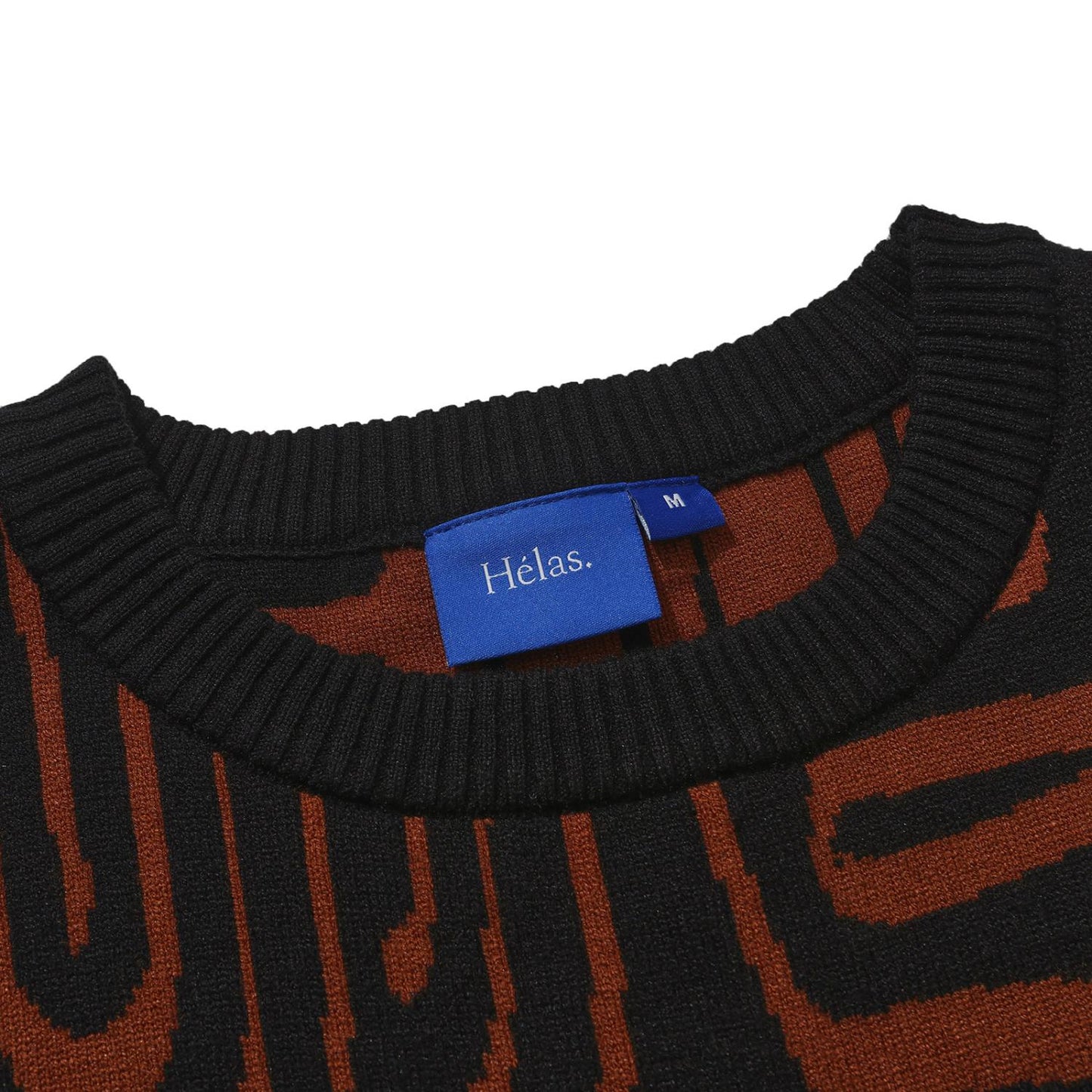 Hélas Abstract crewneck knit black brown