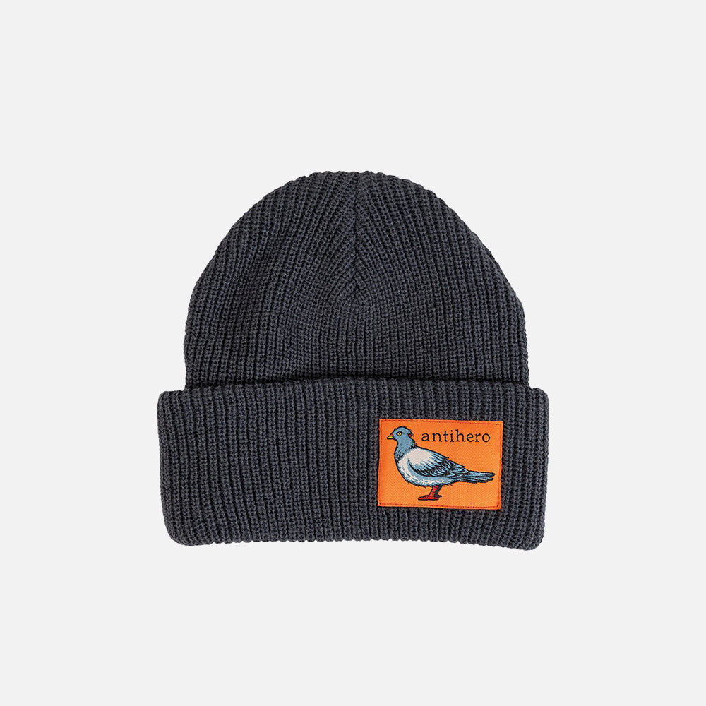 AntiHero beanie Lil Pigeon Label charcoal orange