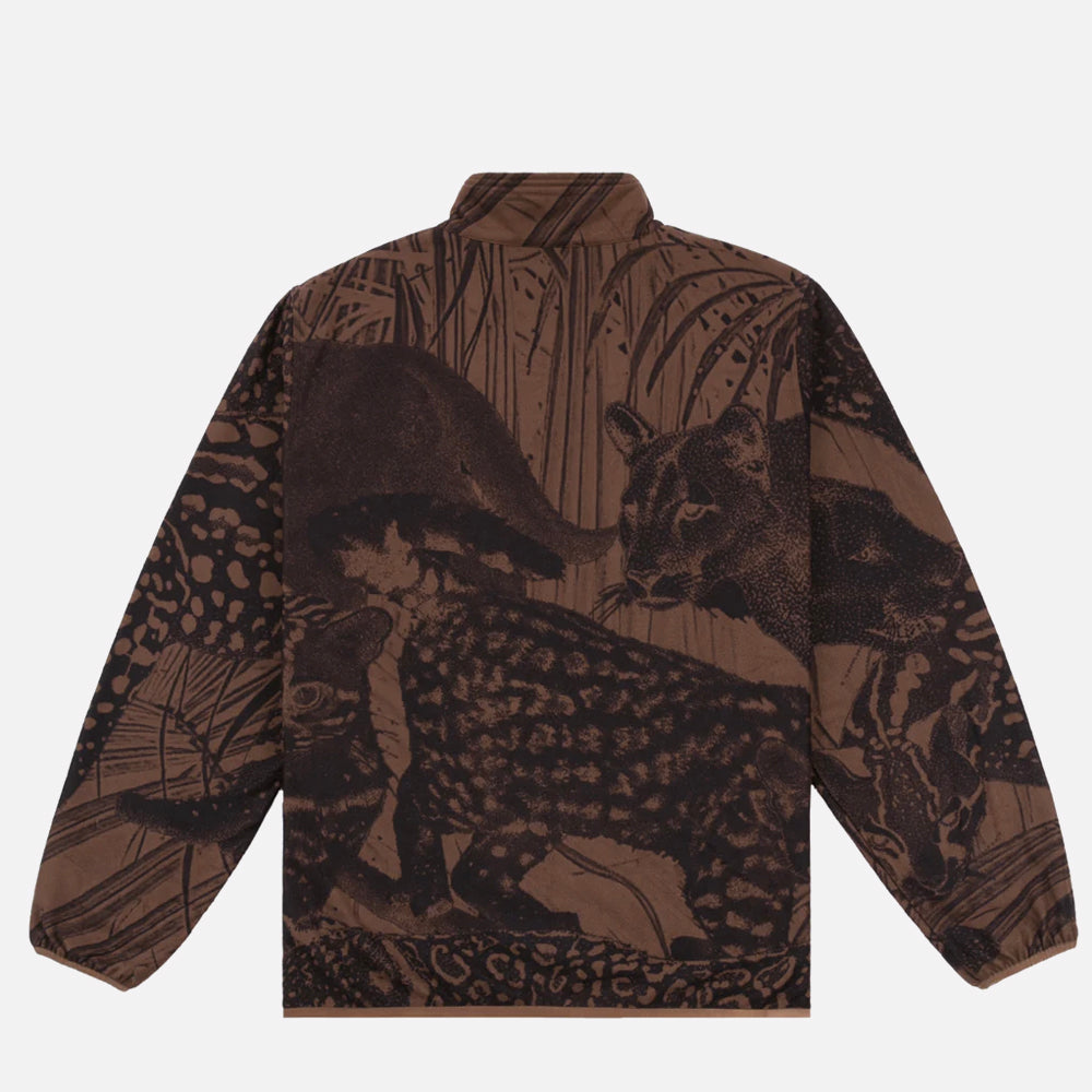 Dime crewneck Safari Polar Fleece Zip sepia