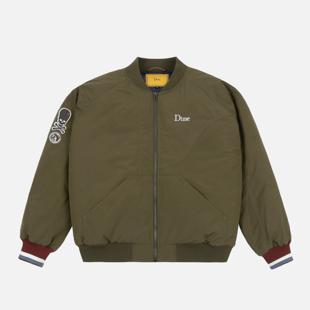 Dime jacket Velcro Patch Bomber asparagus