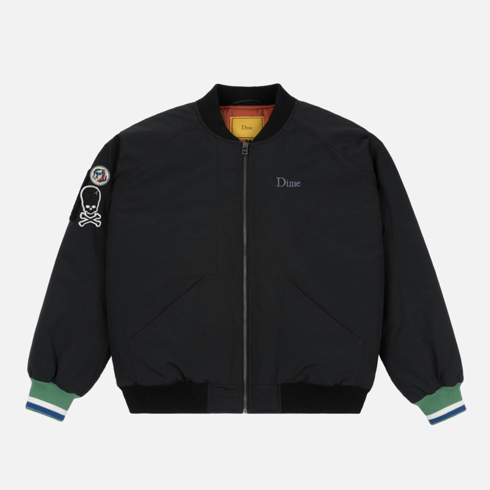 Dime jacket Velcro Patch Bomber black