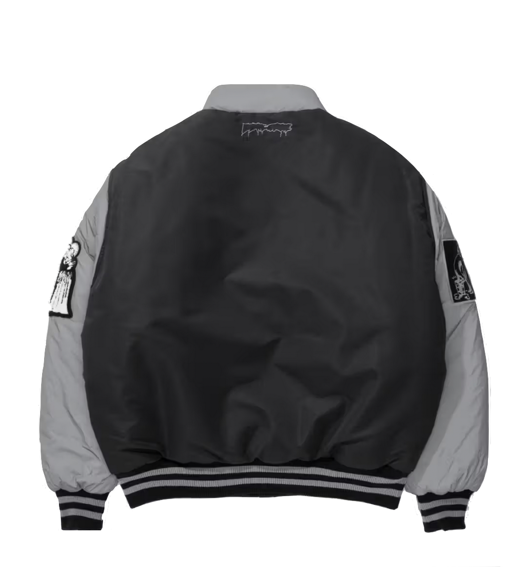 Fucking Awesome Reflective Reversible Varsity Puffer jacket Last Supper
