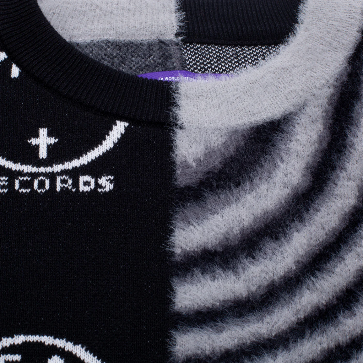 Fucking Awesome sweater Cult Of Personnality black white grey
